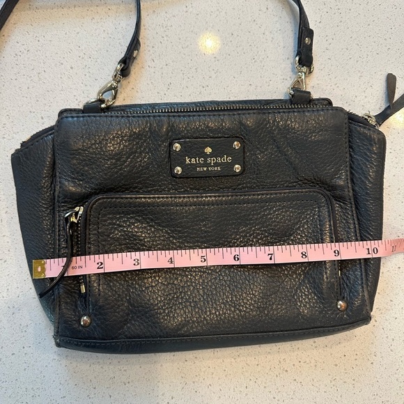Kate Spade Baxter Street Sevilla Leather Crossbody Purse, Asphalt/Black - Picture 3 of 12